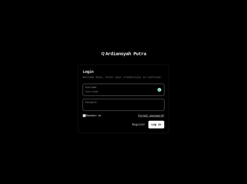 tailwind Dark Login Page